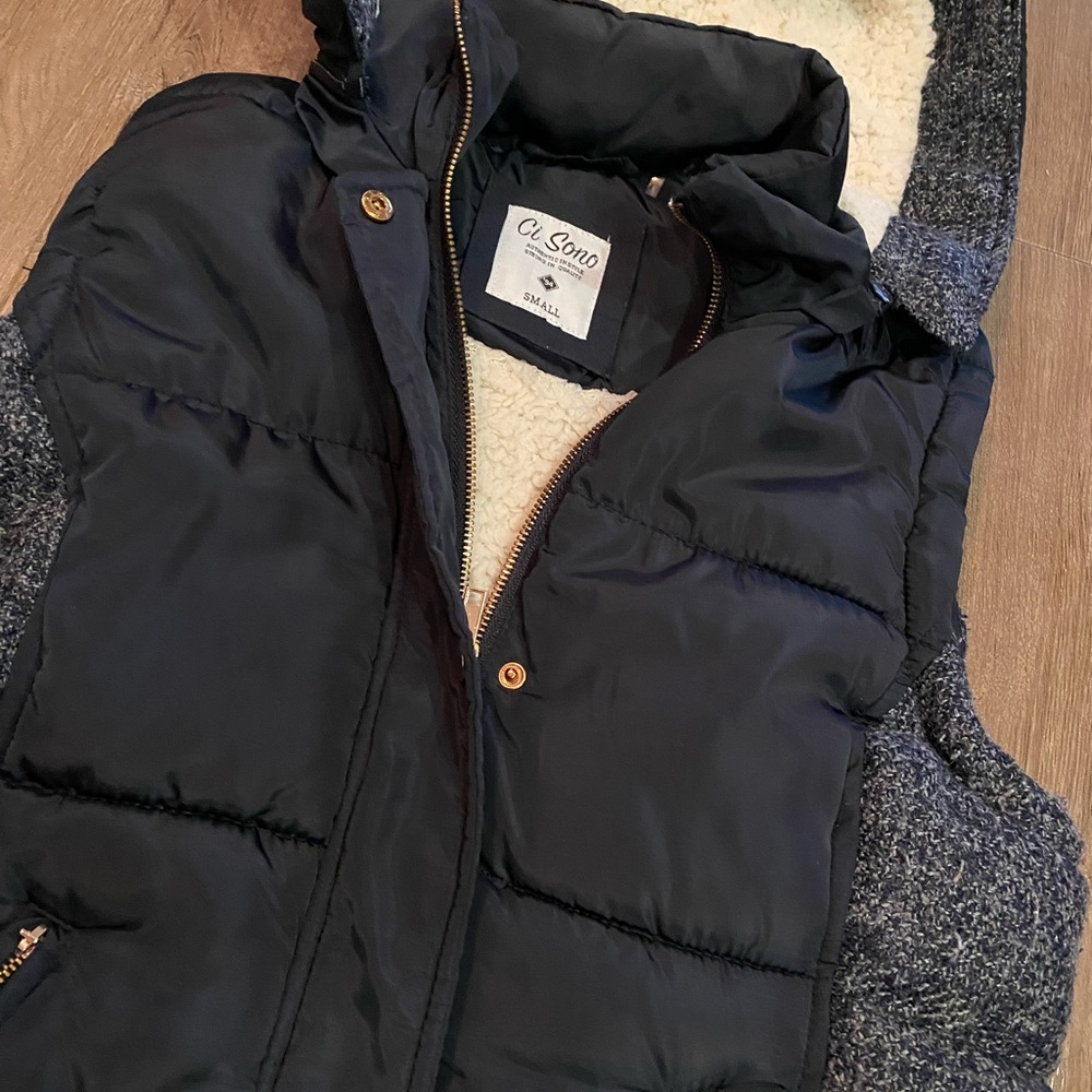 Fleece lined puffer vest